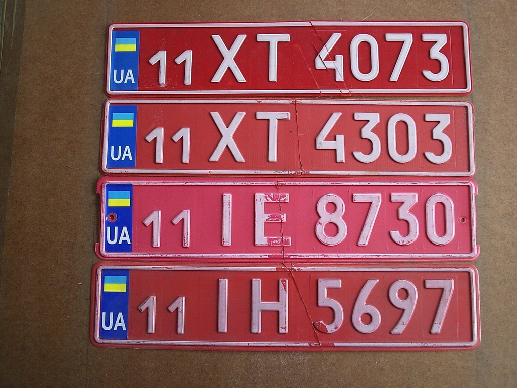 TABLICE REJESTRACYJNE UKRAINA (klejone)
