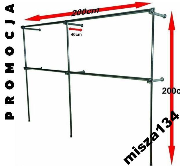 STOJAK REGAŁ NA WIESZAKI STOJAKI WIESZAK 2 M FVT - 6848208756 ...