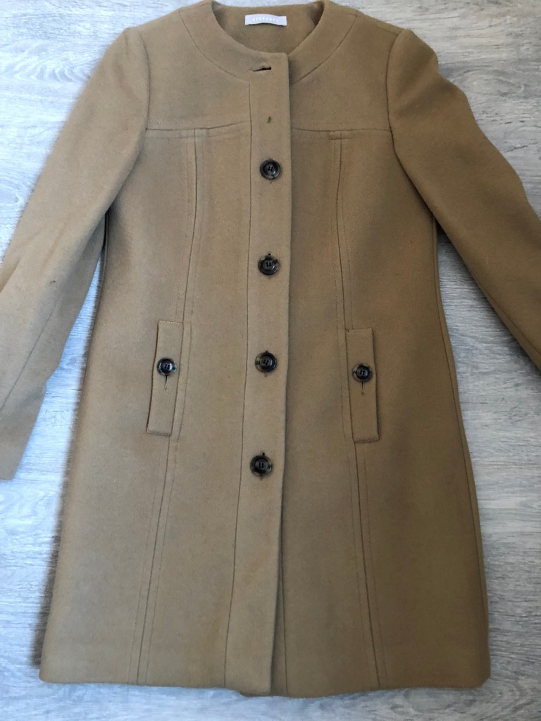 STEFANEL płaszcz SIMPLE CLASSIC 100% wełna