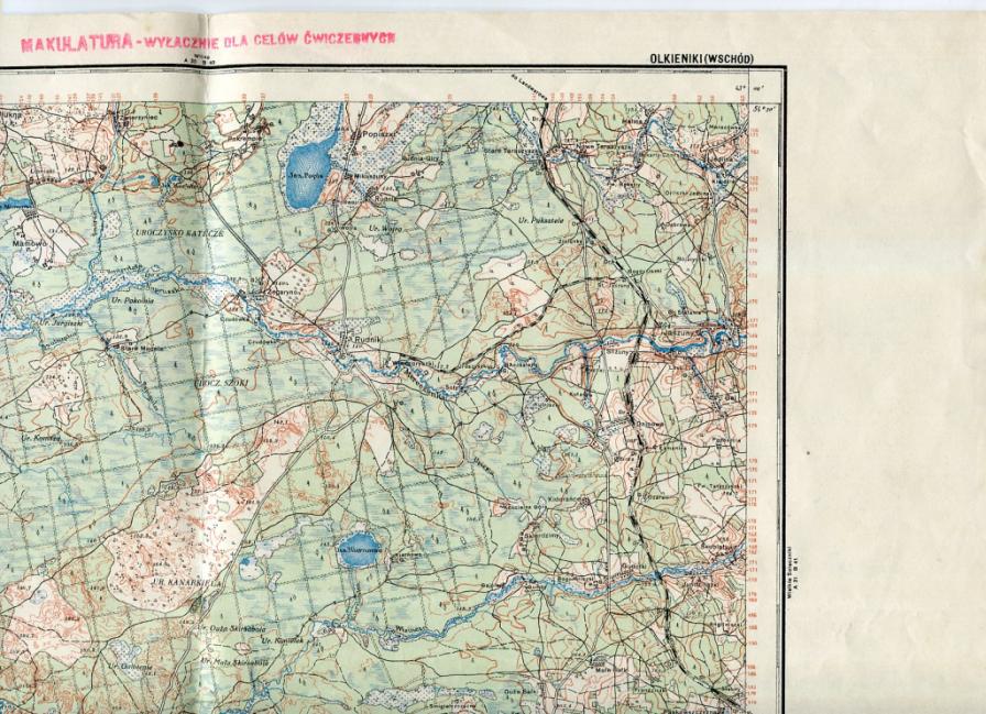 OLKIENIKI / LITWA :: mapa wojskowa WIG 1926