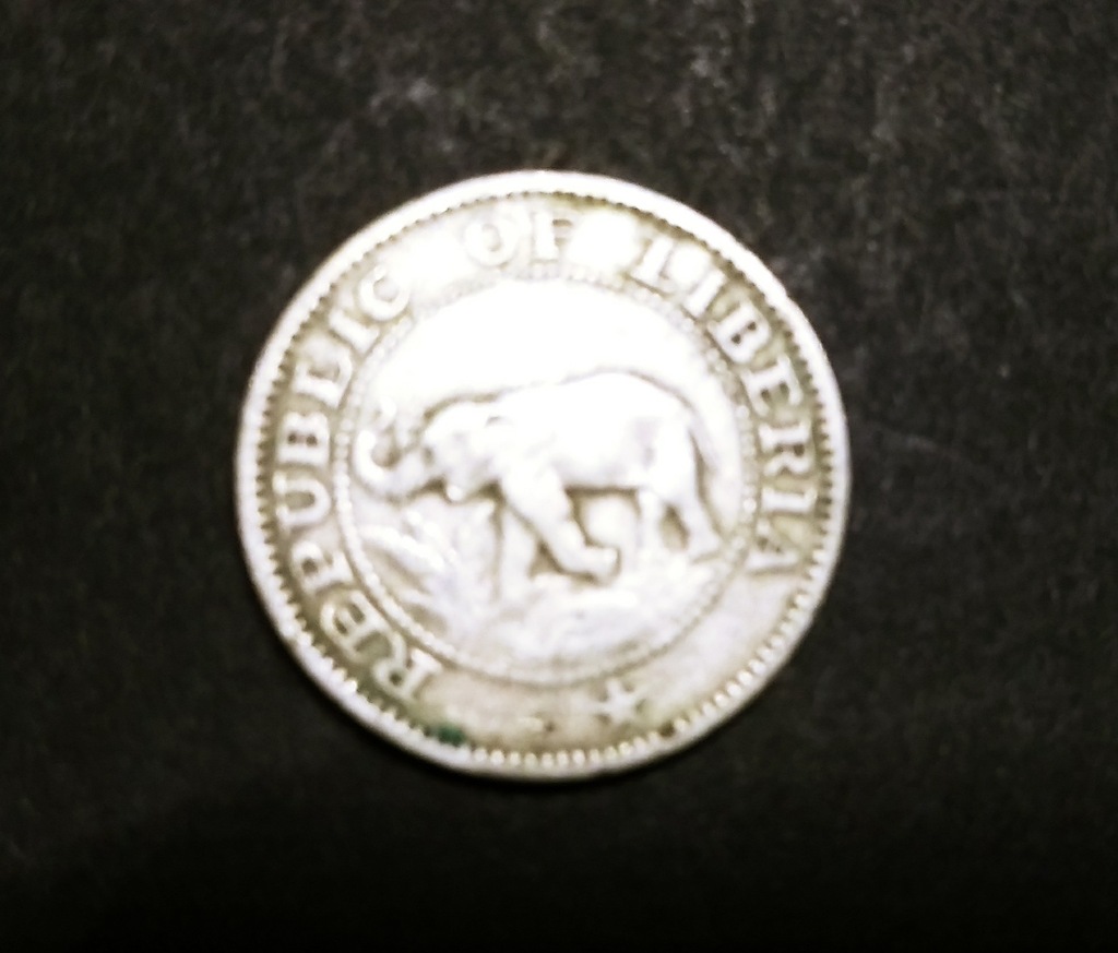 Liberia 5 cents 1960. Słoń