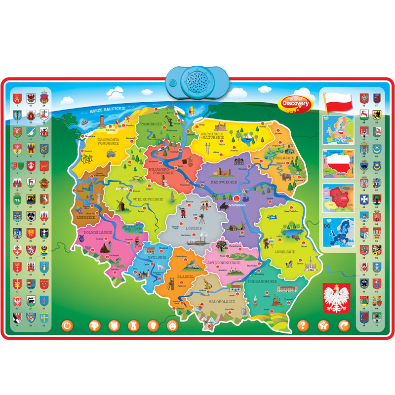 Duża Interaktywna mapa Polski Dumel Discovery TV