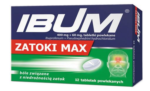 IBUM zatoki max, 12 tabletek, bóle zatok