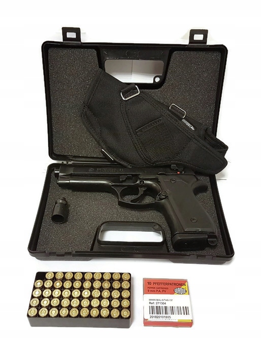 Pistolet hukowy Bruni 92 cal.9mm komplet + naboje
