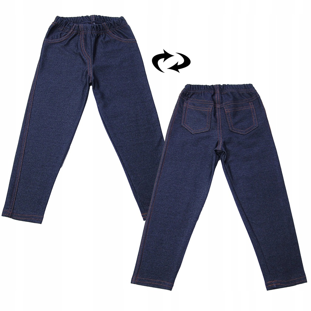 Getry, legginsy typu jeans - granatowy - 158