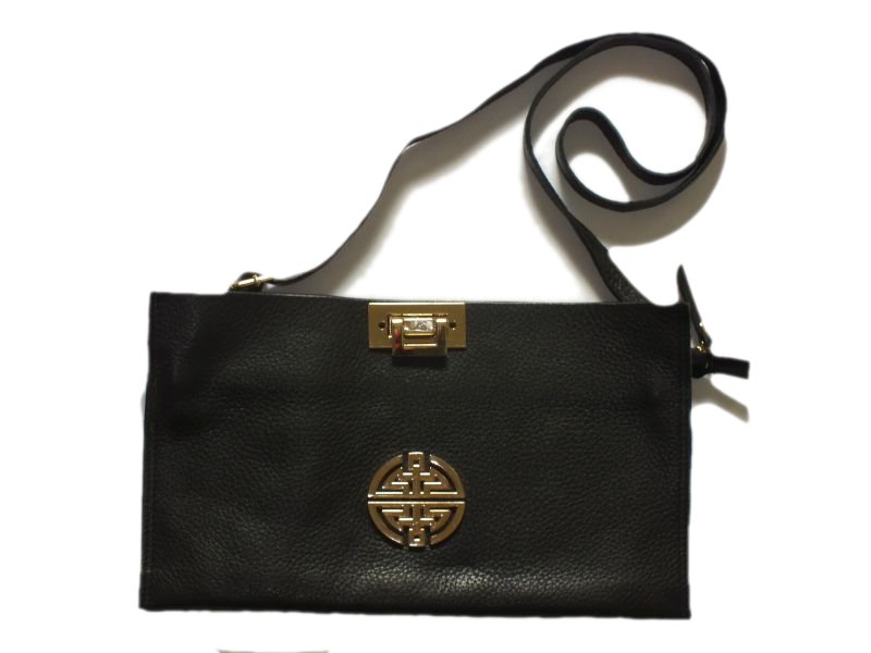 29409CK POSH BY NYPD TOREBKA SKÓRA NATURALNA BLACK
