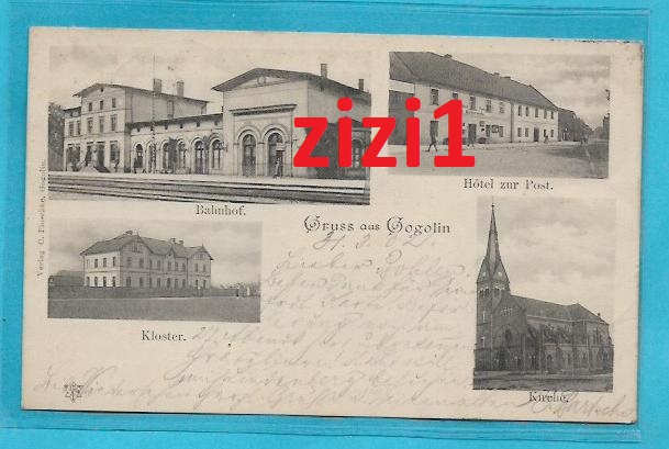 Gogolin Bahnhof,Hotel,Kirche,Kloster 1902