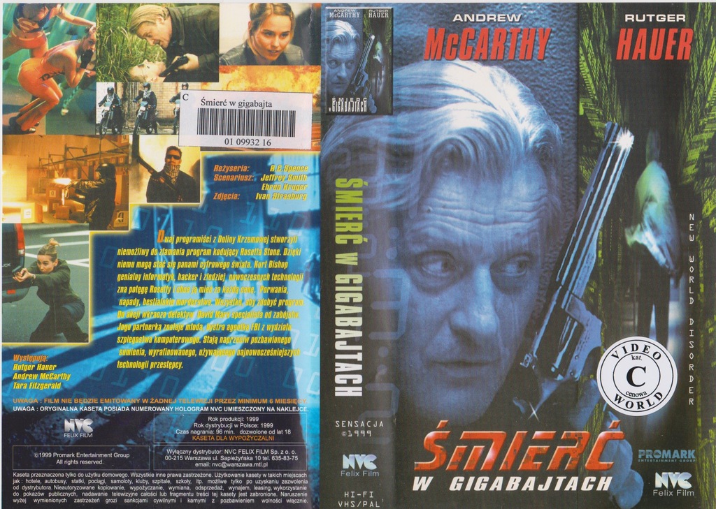 [VHS-318] ŚMIERĆ W GIGABAJTACH - Rutger Hauer