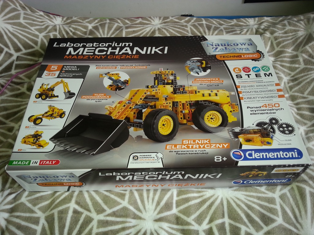 zestaw CLEMENTONI maszyny KOPARKA DŻWIG lego klock