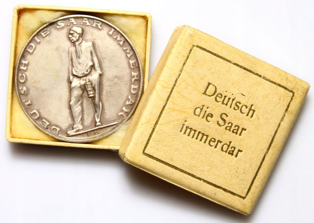 Medal 1935 - DEUTSCH die SAAR IMMERDAR SREBRO 999
