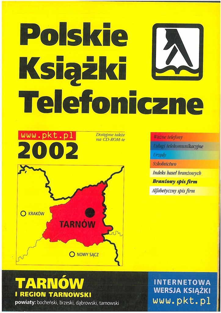 KSIĄŻKA TELEFONICZNA TARNÓW REGION TARNOWSKI 2002