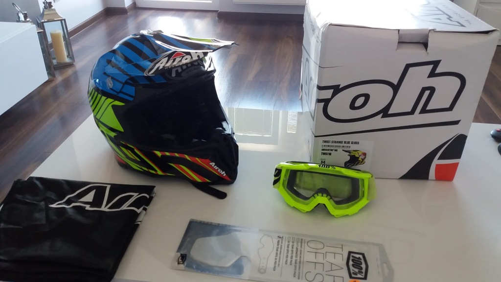 Kask Airoh Twist Iron Orange Gloss Google 100% !!!