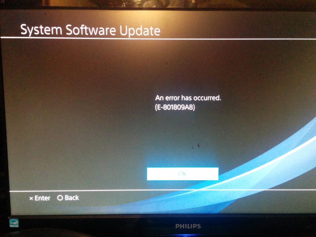 Płyta PS4 dysk 500GB  ERROR E-801809A8