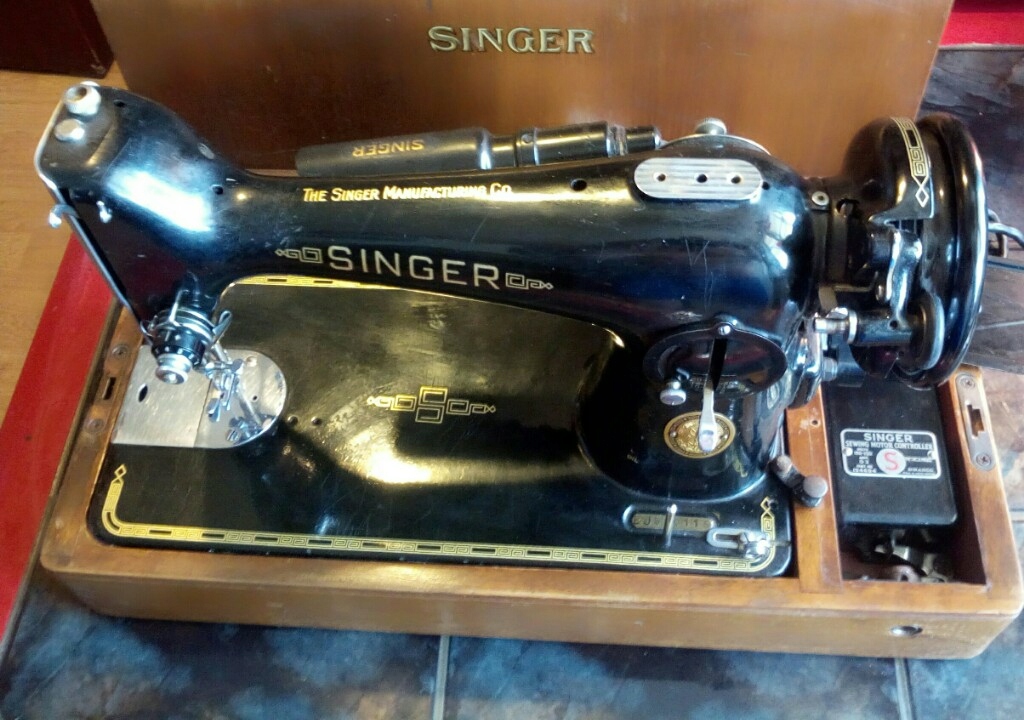 Maszyna sprawna&quot;Singer Sewing Motor&quot;+pud