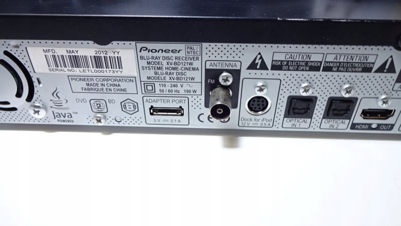パイオニア ブルーレイディスクプレーヤー搭載サラウンド