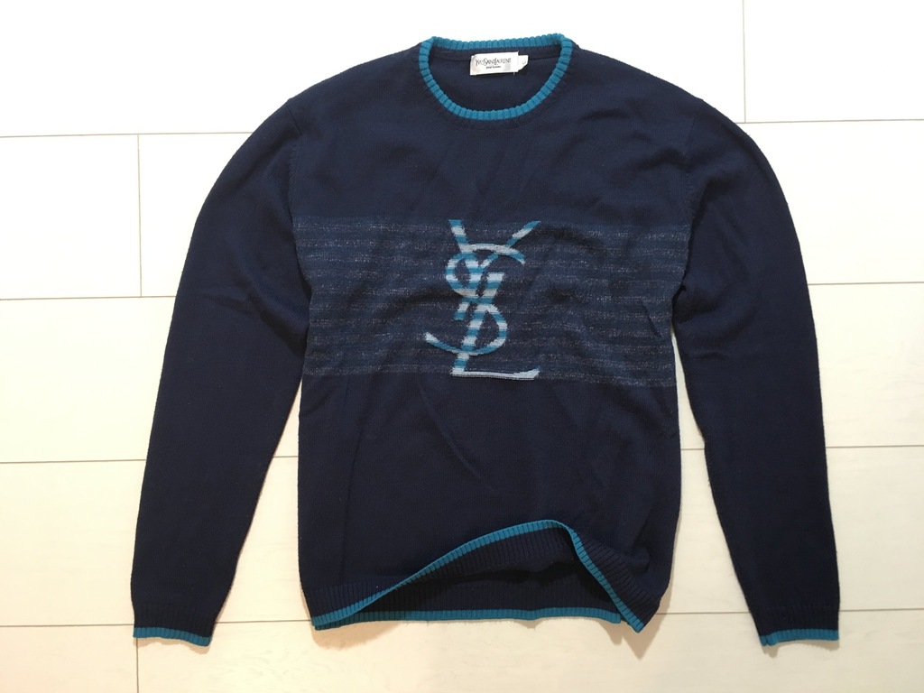 Bluza Sweter Yves Saint Laurent Oryginalna M YSL