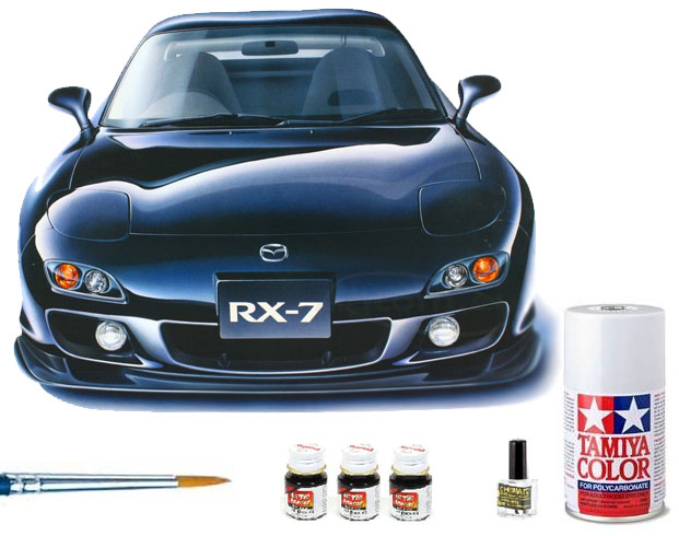 Model do sklejania Aoshima Mazda RX-7 FD3S + farby
