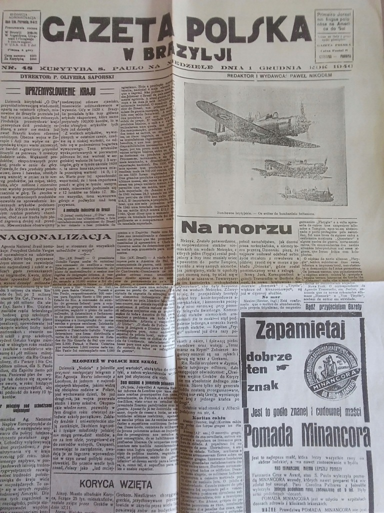 Gazeta Polska w Brazylii 1940 r.