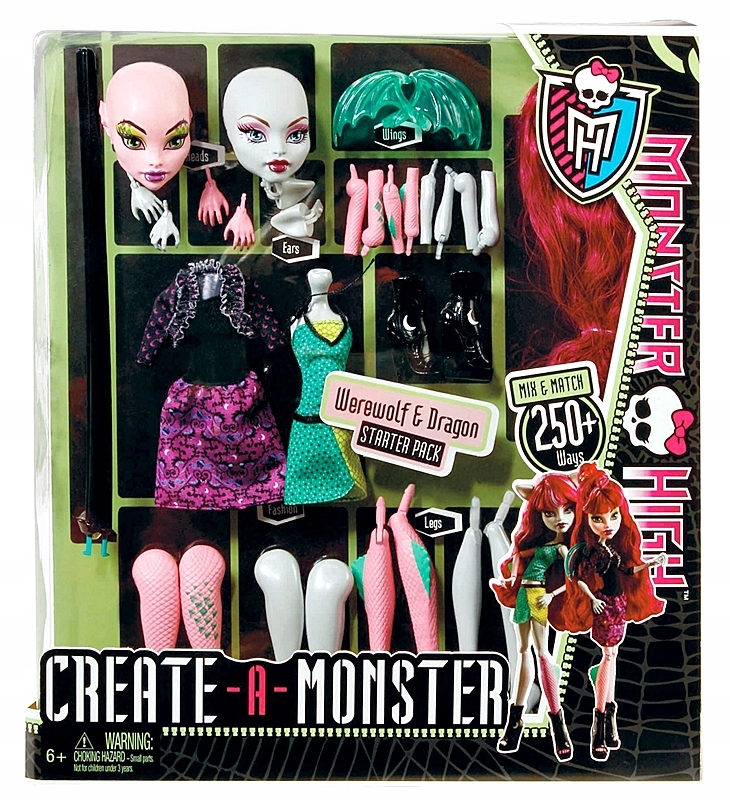 Monster High STWÓRZ WŁASNEGO POTWORA WILKOŁAK SMOK