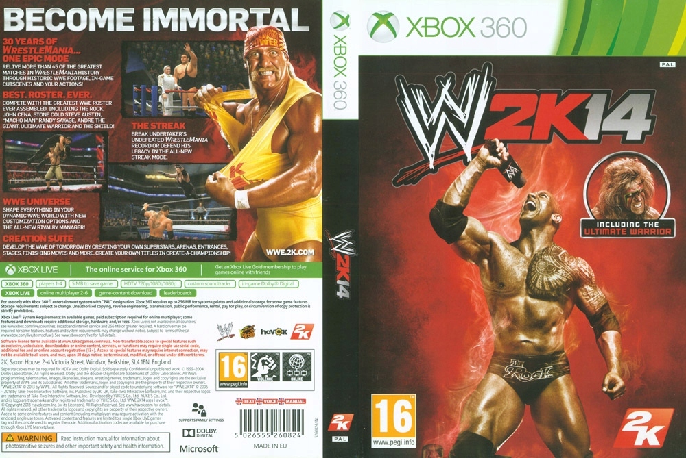 WWE 2K14 XBOX 360