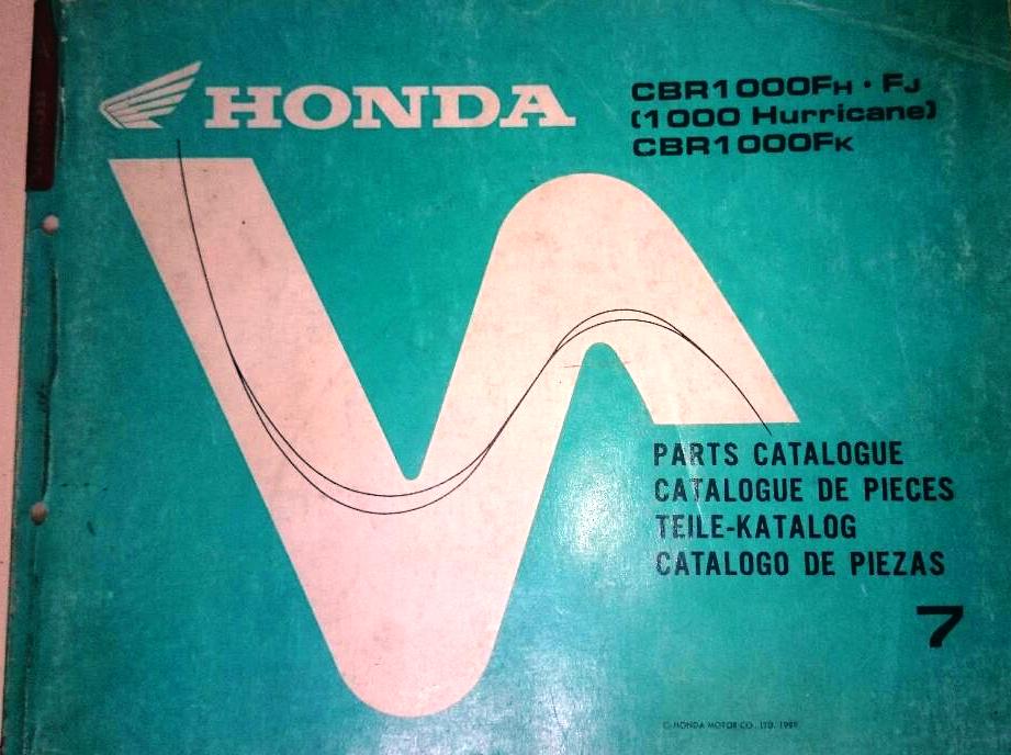 HONDA CBR 1000 FH; CBR 1000 FK KATALOG CZĘŚCI