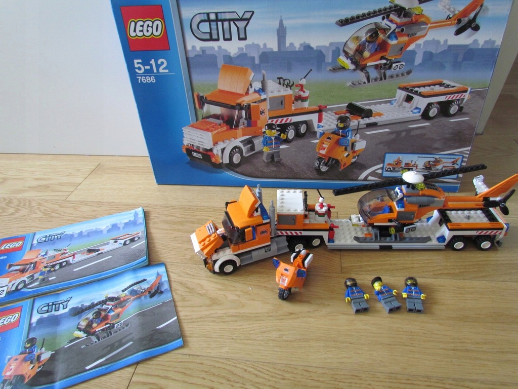 LEGO City 7686 Transporter Helikoptera kompletny - 7568802686 - oficjalne archiwum Allegro