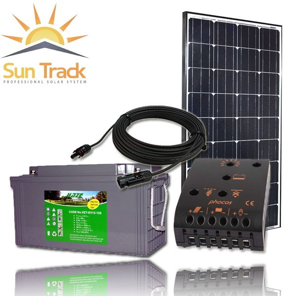Zestaw solarny z akumulatorem 130W/10A/110Ah 7001801210 oficjalne archiwum Allegro