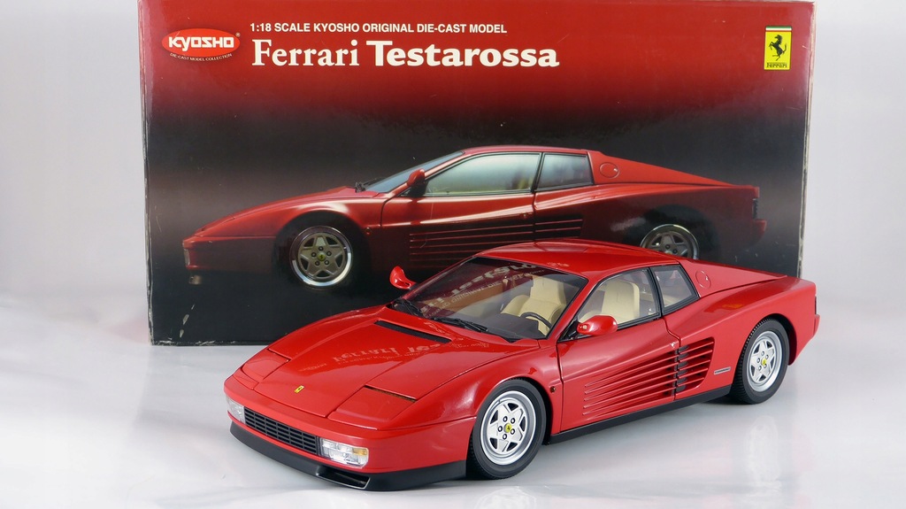 京商 Kyosho 1:18 Ferrari Testarossa 1989 Kyosho New Ferrari Testarossa 1989 (Resin) • DiecastSociety.com