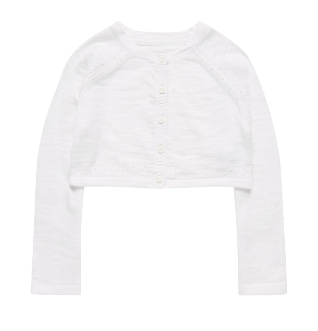 Mothercare biały sweterek bolerko 98 - 104