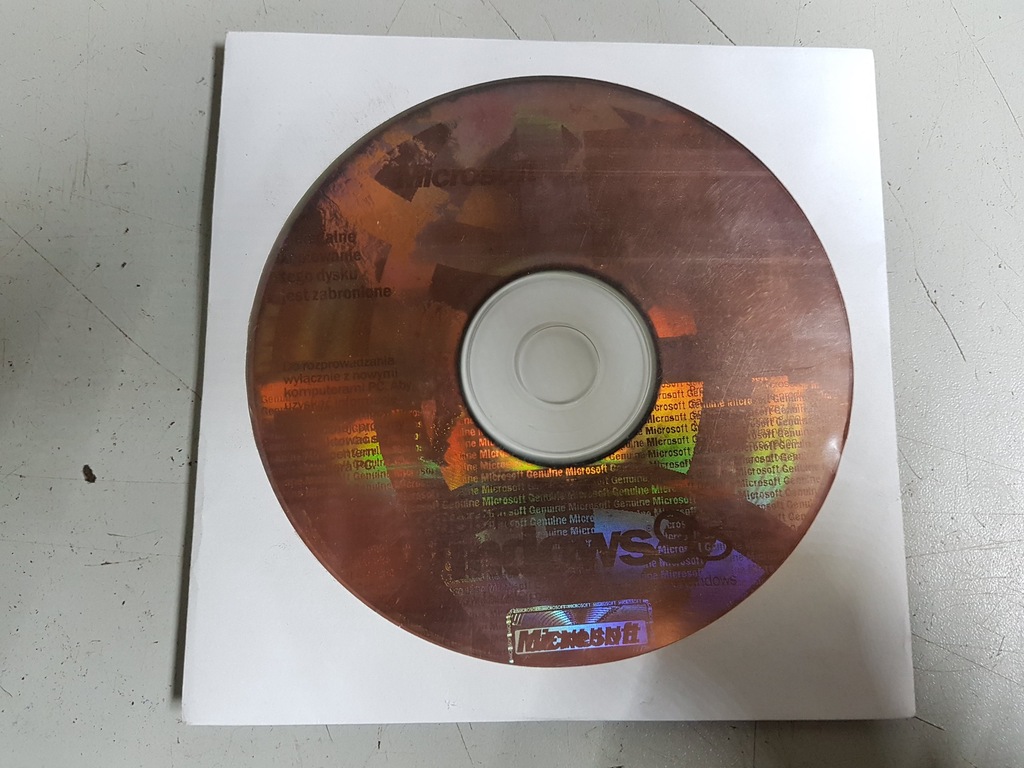 WINDOWS 98 SAM NOŚNIK ORYGINAŁ HOLOGRAM OD RĘKI 