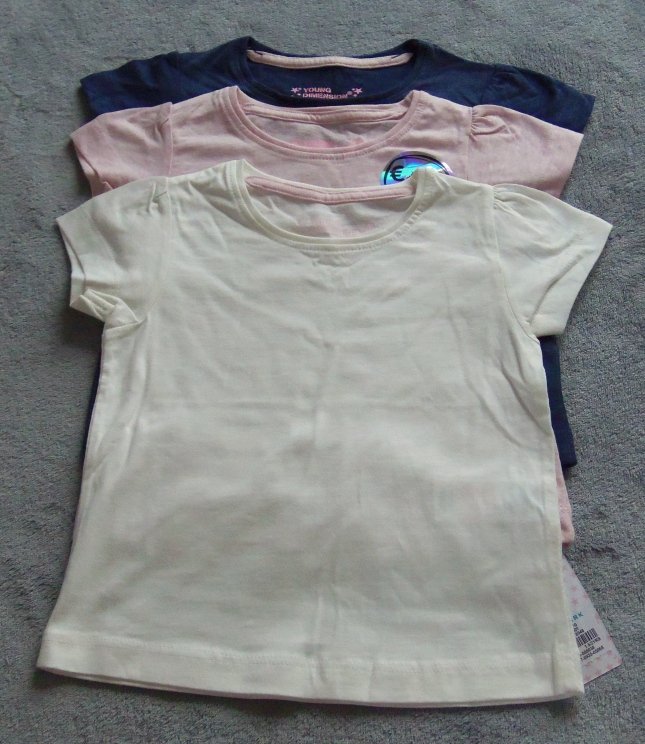 Primark koszulki 3PAK dla dziecka 1,5-2 lat 92cm