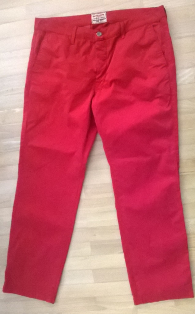 Pierre Cardin - czerwone męskie spodnie W42/L32