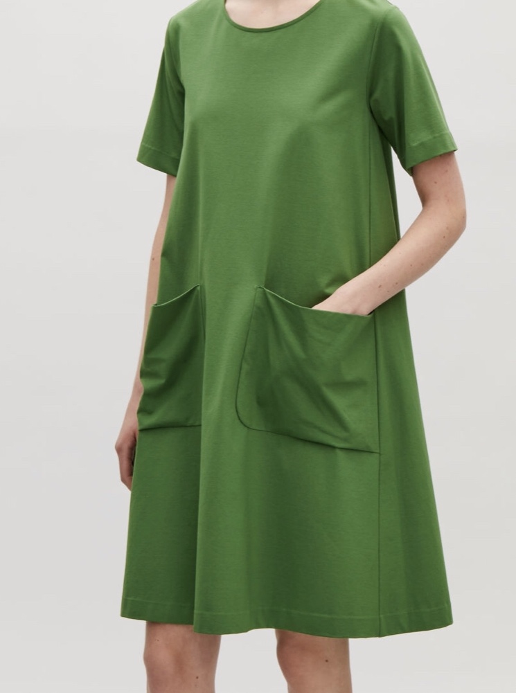 Sukienka zielona COS XS A-line Jersey dress - 7374570249 - oficjalne  archiwum Allegro