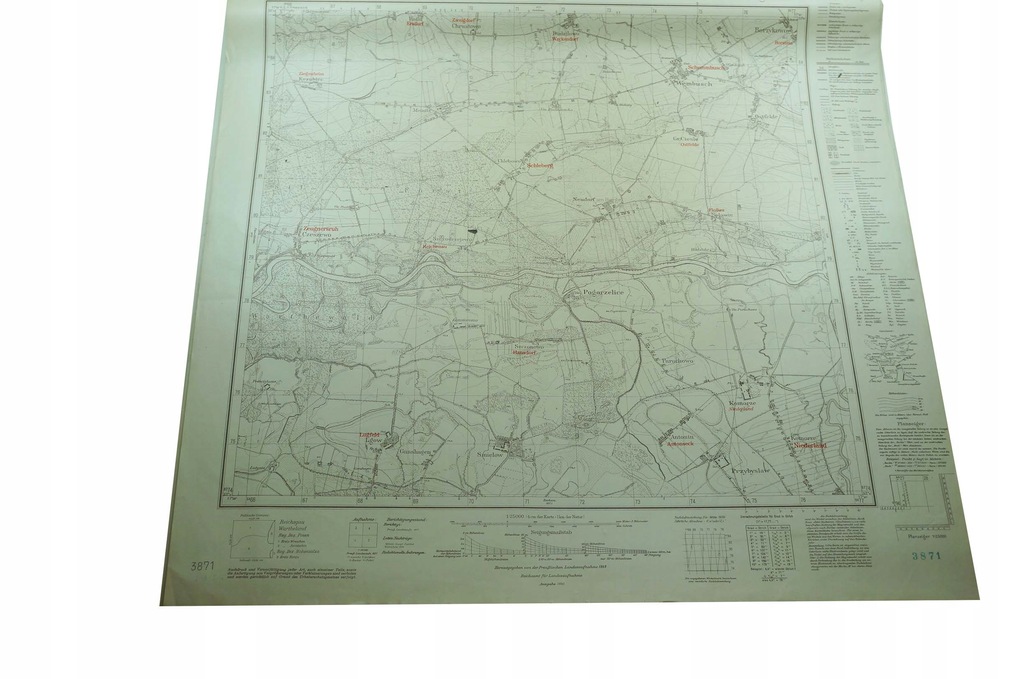 309. Mapa POGORZELICA Pogorzelice gm. Żerków 1940r