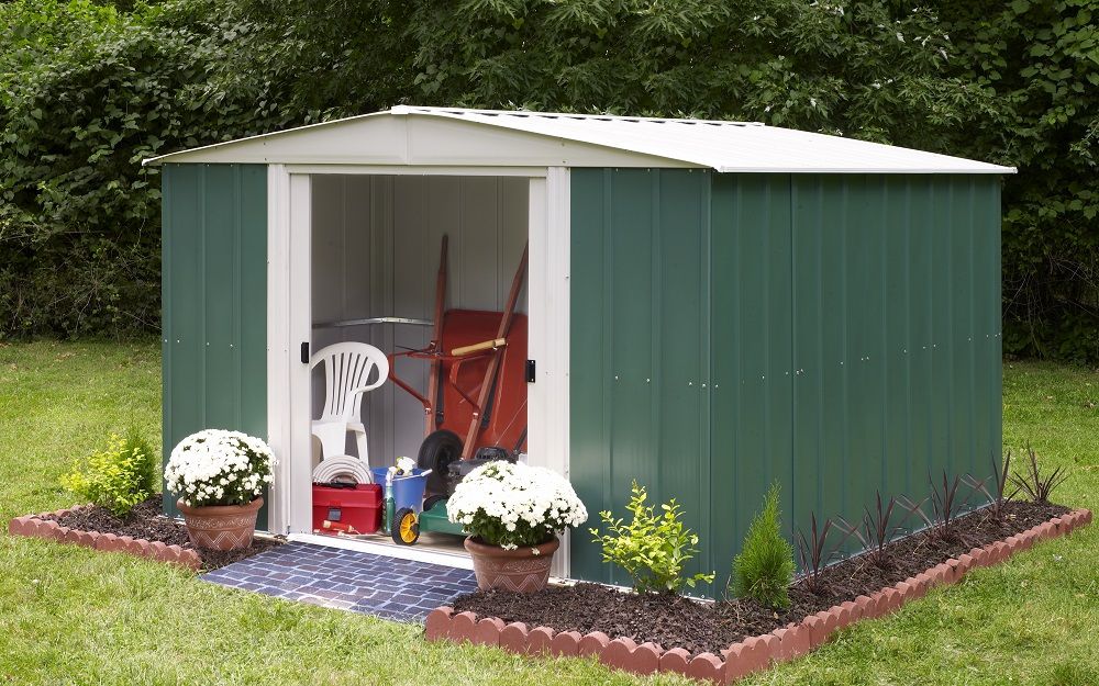 Metalowy domek ogrodowy Dresden 3,1 x 3,7 m Arrow