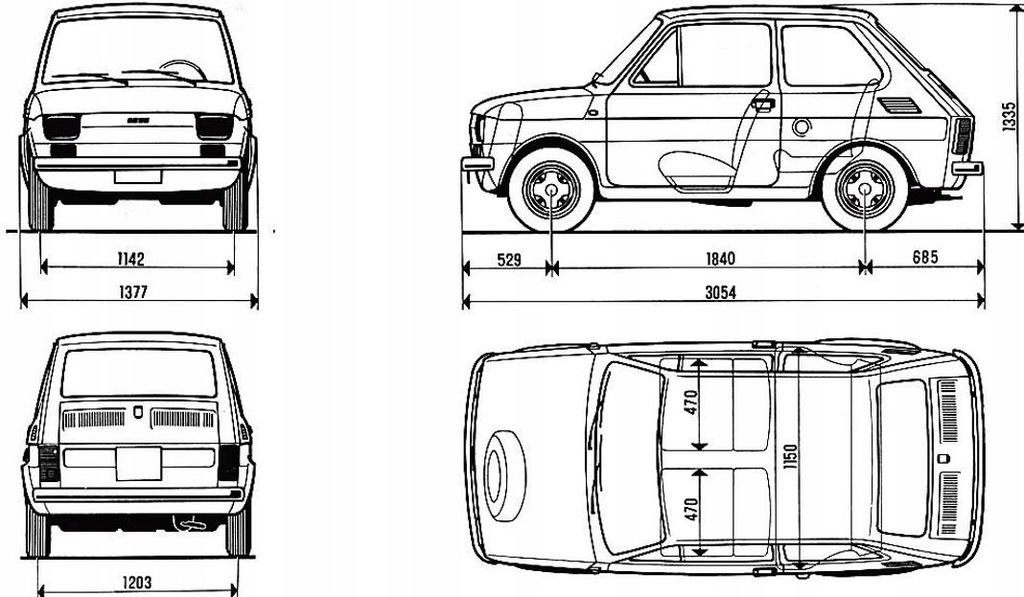 Fiat 126p hak holowniczy z PRL 7654167103 oficjalne