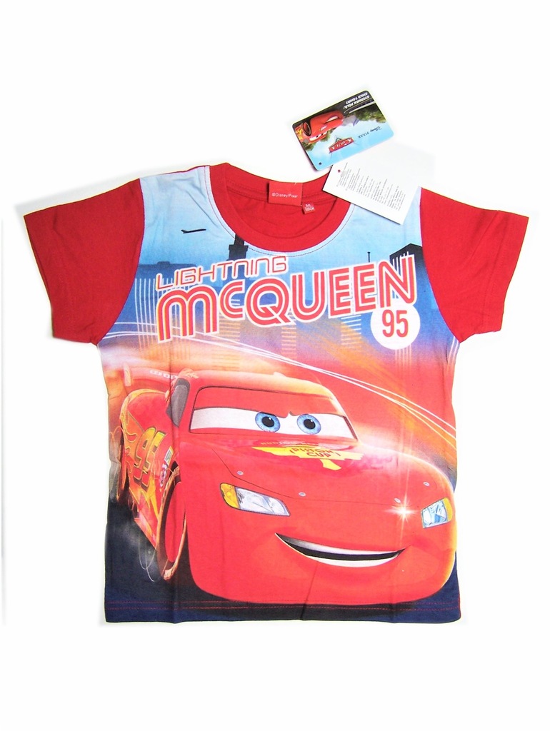 AU DISNEY Cars Auta T shirt chłopięcy na 116 cm