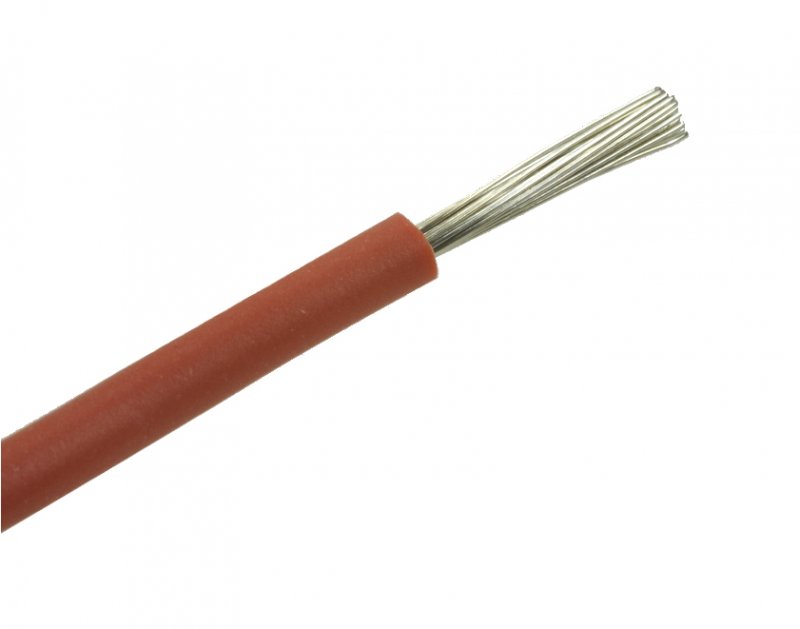 Przewód silikonowy SIF (linka) 1x1 czerwony - 1mb