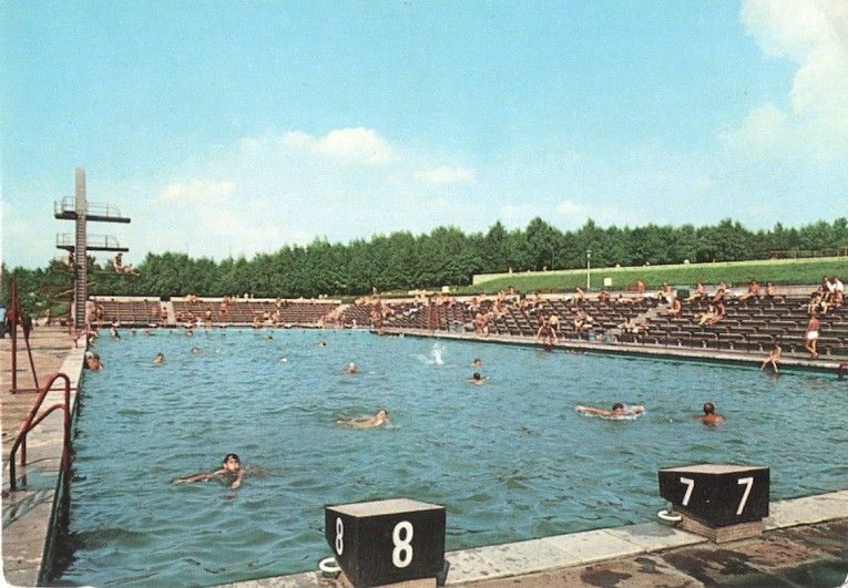 KATOWICE - CHORZÓW - BASEN FALA W PARKU - 1968R