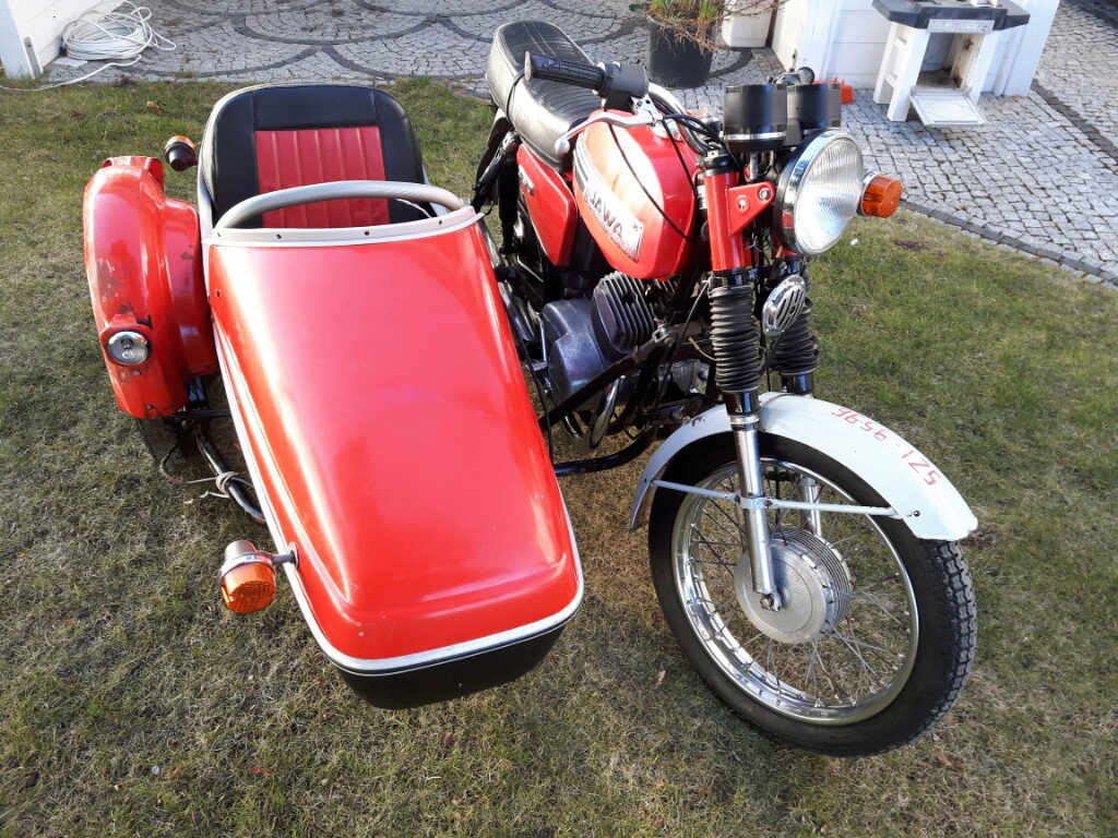 Jawa 350 De Lux z koszem Velorex.Oryginał