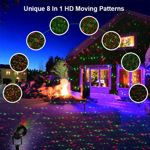NEW STAR PROJEKTOR LASEROWY LASER OGRODOWY LED 8W1