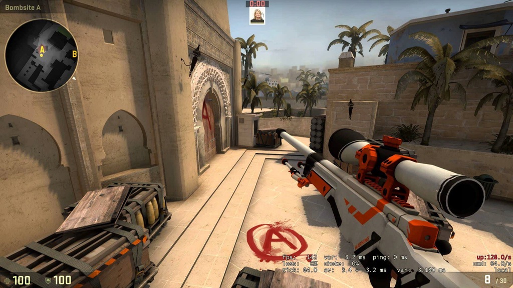 AWP Asiimov Well-Worn