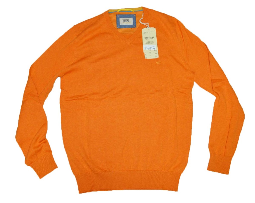CAMEL ACTIVE bawełna sweter V-NECK 344015/64 XL