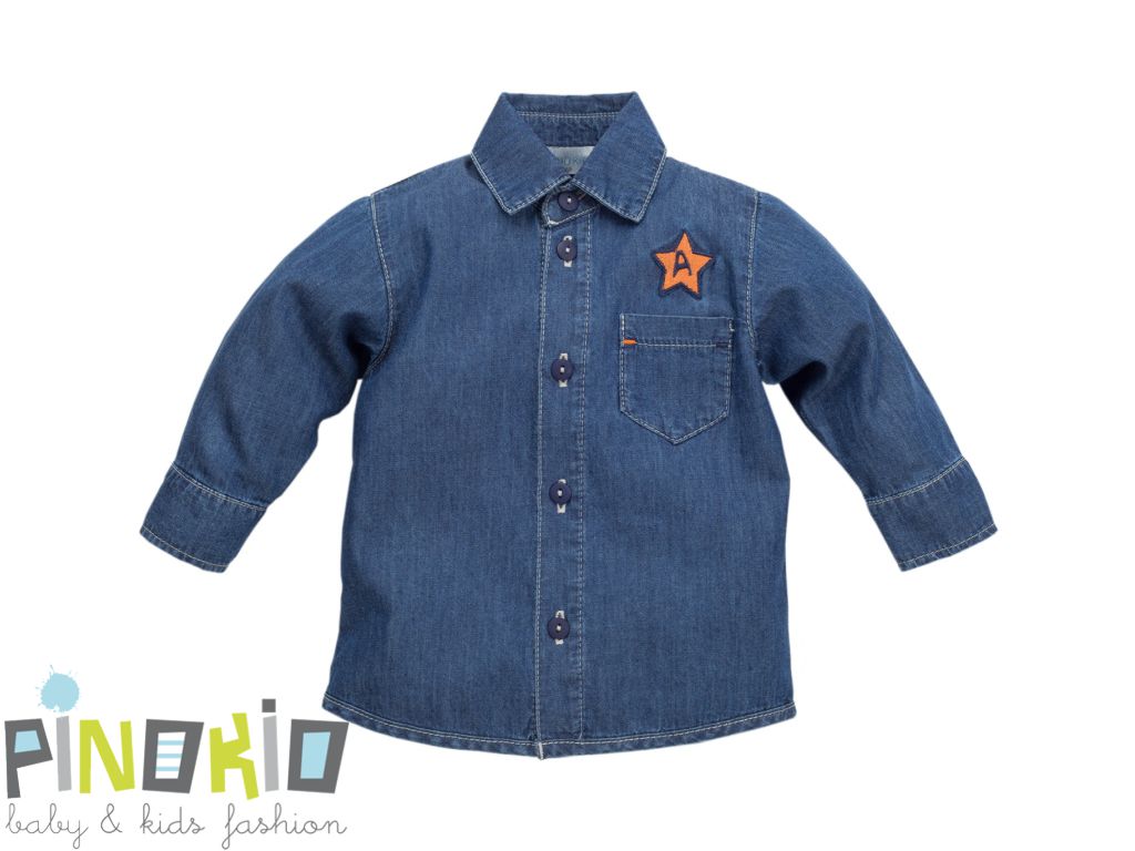 Koszula jeansowa XAVIER bawełna - Pinokio - r.74