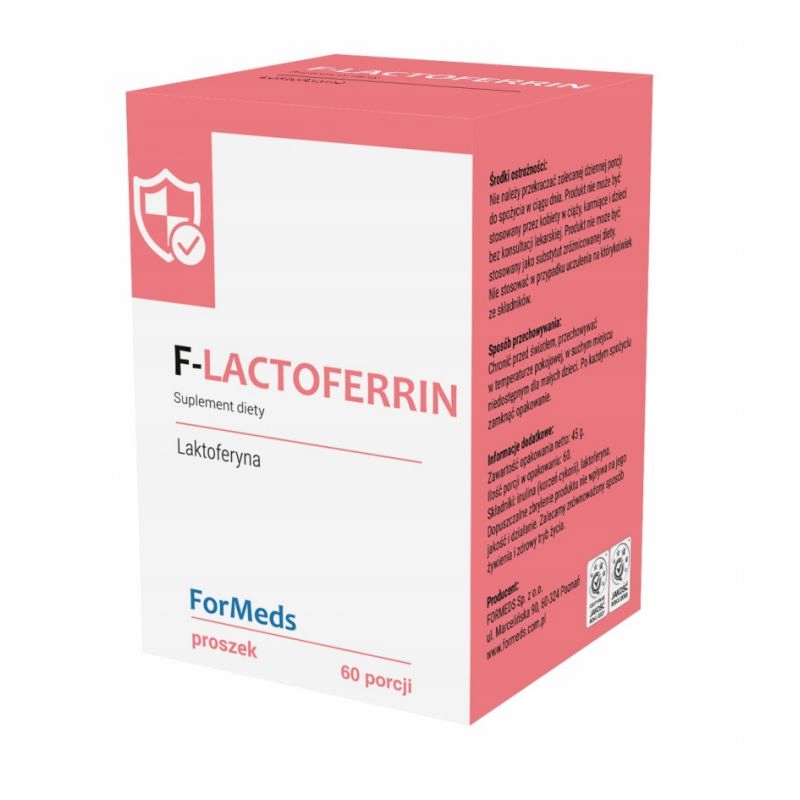 Formeds Laktoferyna Lactoferri 60/100mg 100%Czysta