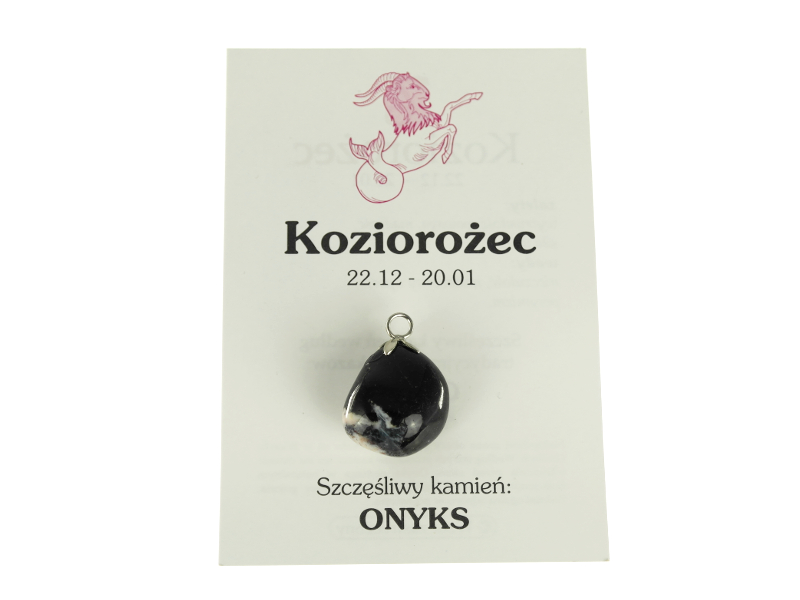 ONYKS-WISIOREK DLA ZNAKU ZODIAKU KOZIOROŻEC -B7858
