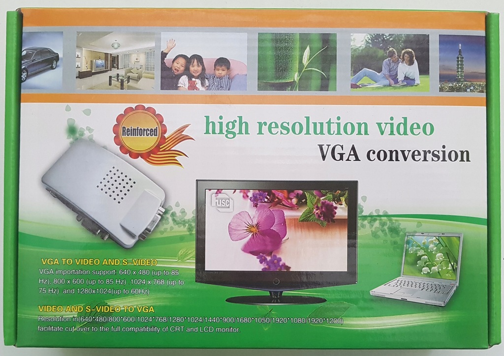 Konwerter VGA to BNC Video and S-Video nowy
