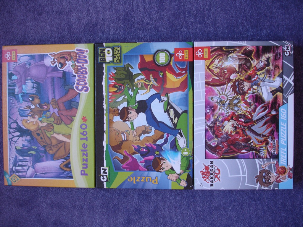 Zestaw puzzli 100 i 160 el Scooby Ben10 Bakugan