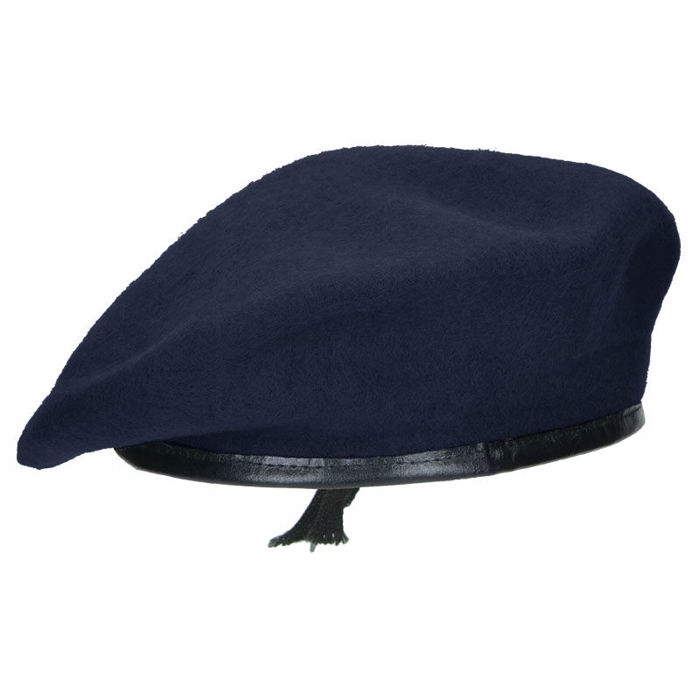 BERET Wojskowy WEŁNA Wełniany HIGHLANDER Navy S