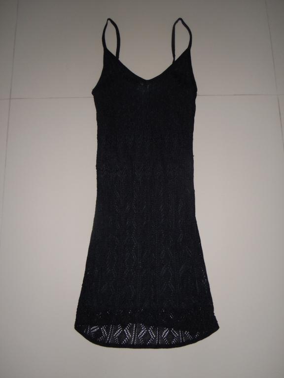 Koronkowa sukienka mała czarna S BDB